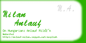 milan anlauf business card